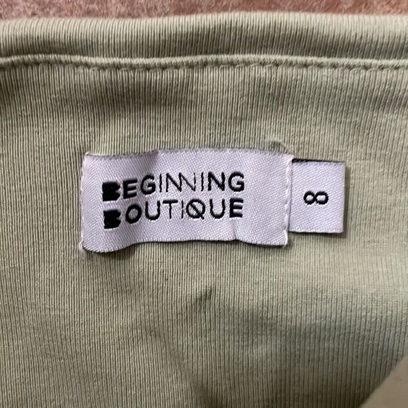 Green strapless O-ring midi dress - Picture 7 of 7